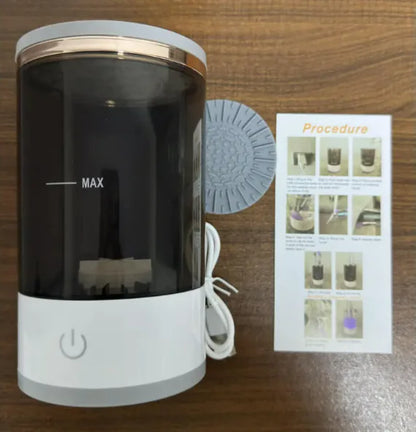 - The Urban Shelf™ Electric Makeup Brush Cleaner – Spin & Dry in 30 Seconds